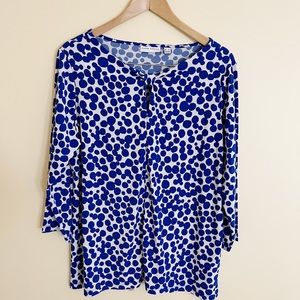 Susan Graver Liquid Knit 3/4 sleeve top